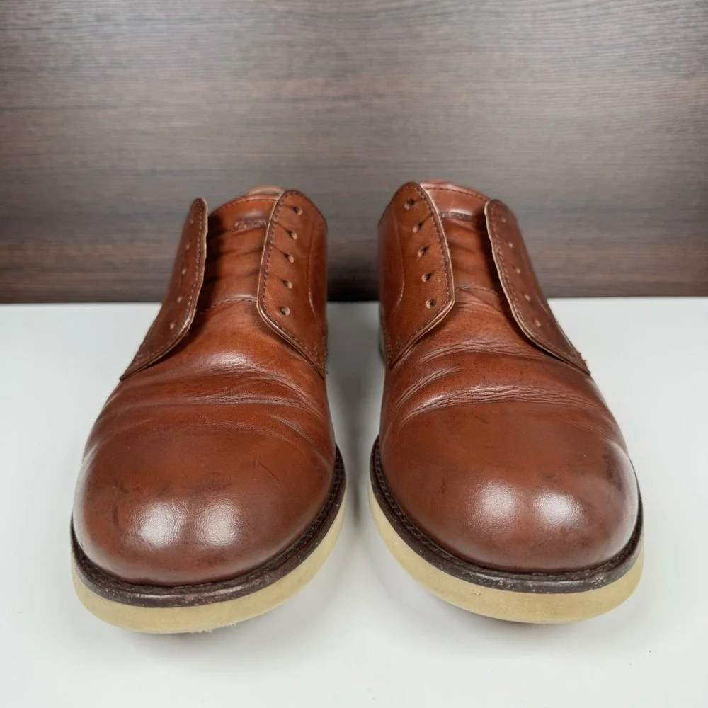 Frye Grant Oxford Men's Brown Leather Dress Casual Shoes Size 10 Model 87636